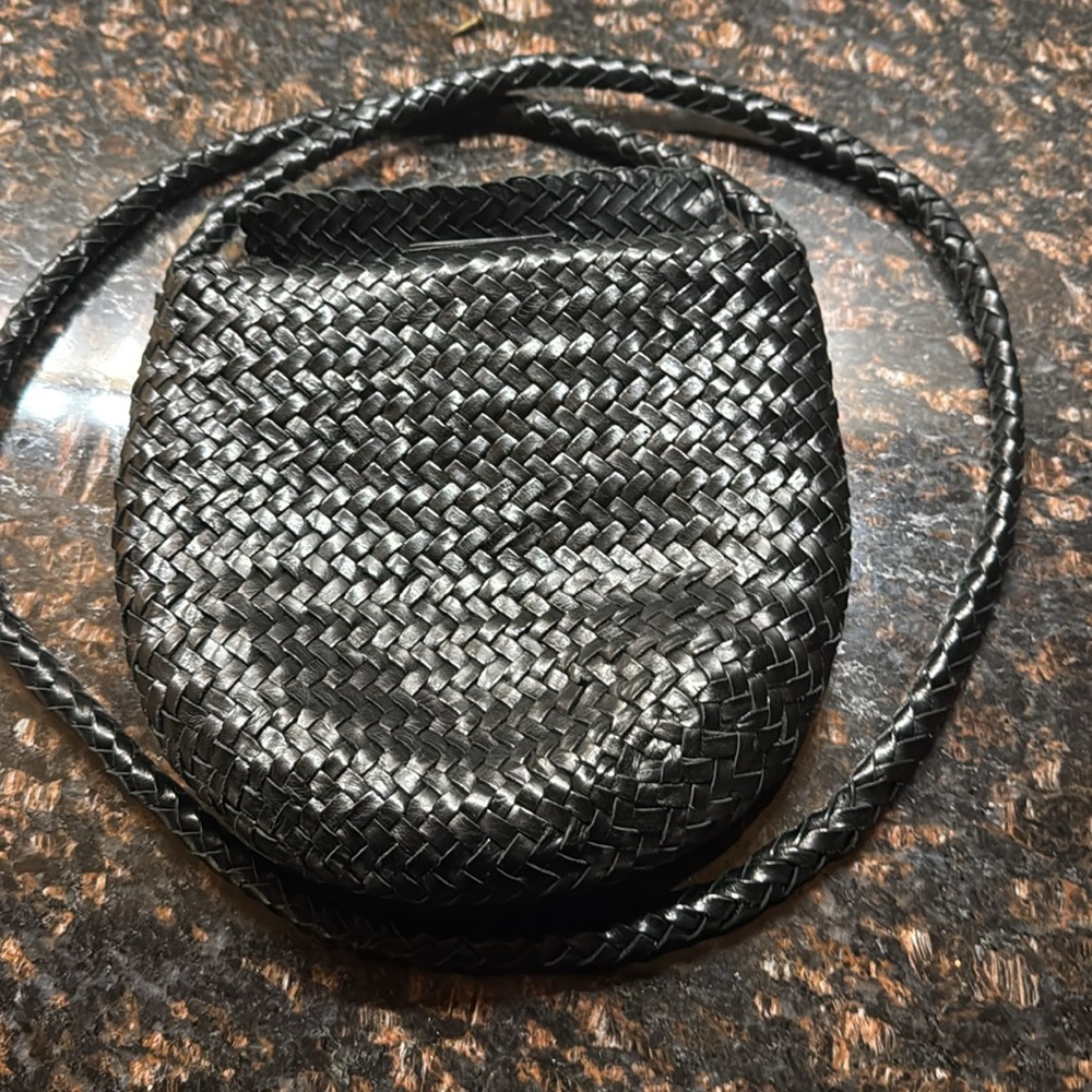 Massimo Dutti Black Crossbody Bag Minimalist Design